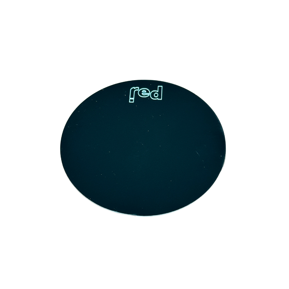 Red Bass Drum Patch: Red, Black or Silver