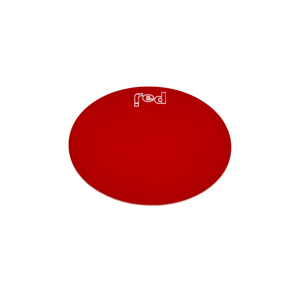 Red Bass Drum Patch: Red, Black or Silver