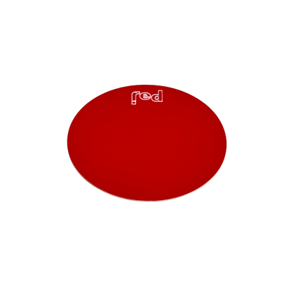 Red Bass Drum Patch: Red, Black or Silver