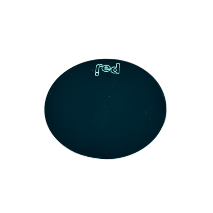 Red Bass Drum Patch: Red, Black or Silver