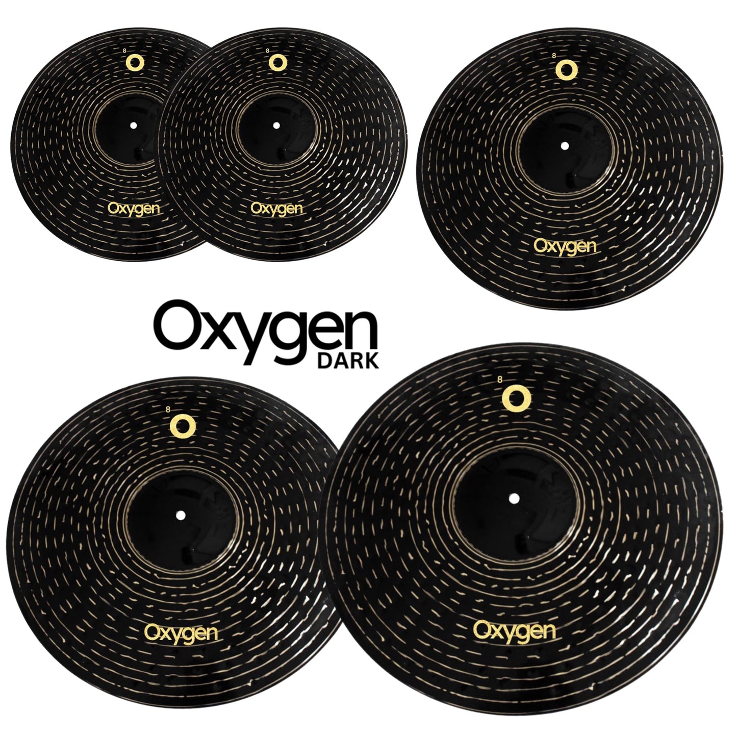 Red Cymbals Elements: Oxygen Dark B8 5 piece set + 20" bag