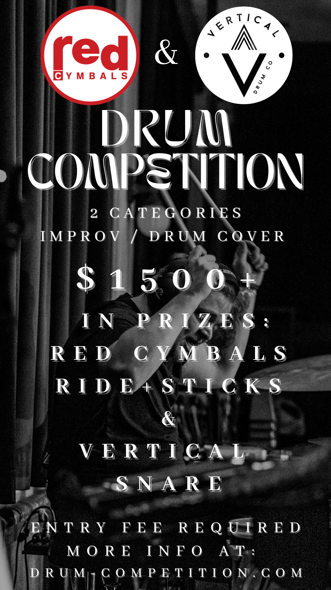 Red / Vertical Drum Competition Entry Fee